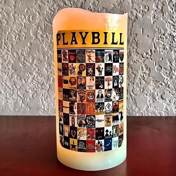 NWOT. Broadway Musicals Theater Flameless Candle Gift - Picture 1 of 5